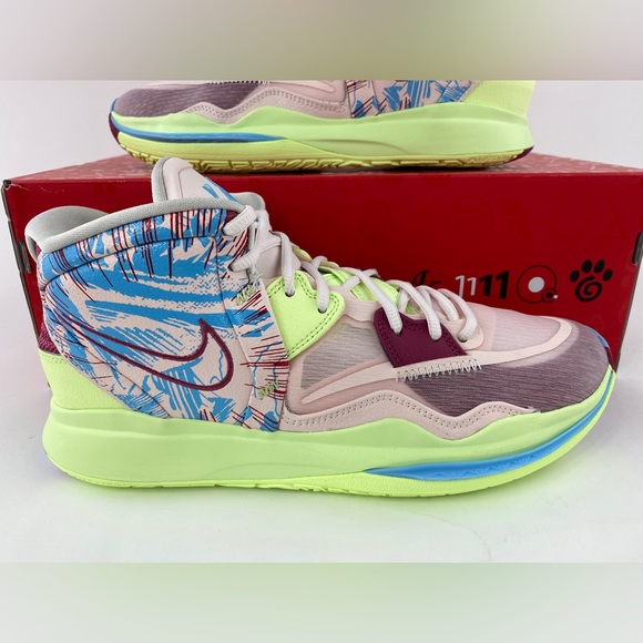 Nike Kyrie Infinity 1 World 1 People Men's Basketball Shoes Sneakers Green Pink - Picture 5 of 12
